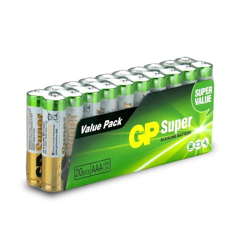 AAA batterier 20 x GP Super