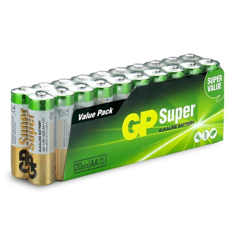 AA batterier 20 x GP Super