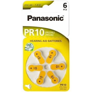 Hörapparatsbatterier Panasonic PR10