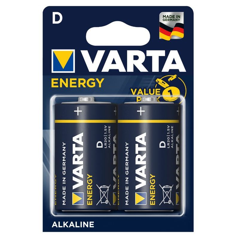 D-batterier / R20 Varta ENERGY Value Pack, 2 st