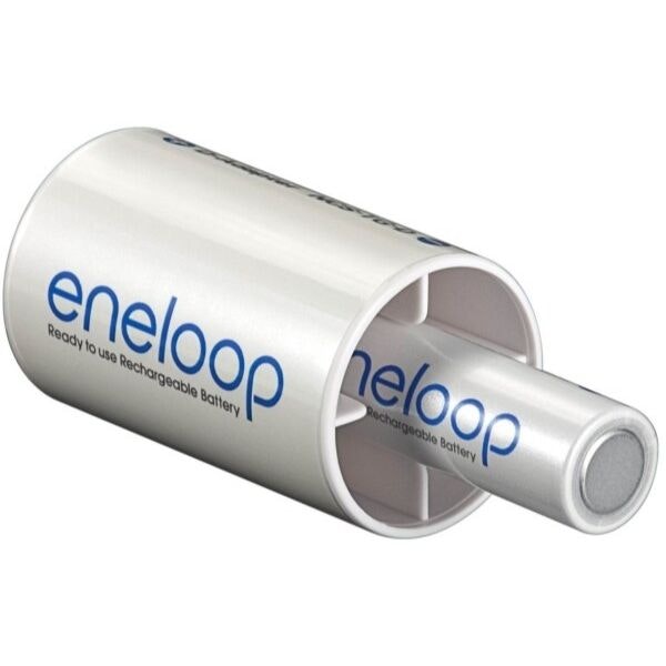 2 st eneloop R14 / C-adapter (från R6 AA till R14)