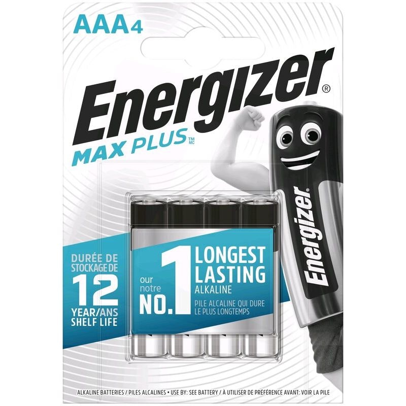 AAA / LR03 batterier Energizer MAX Plus, 4 st