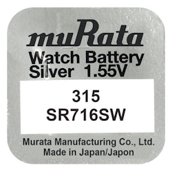 Klockbatteri MuRata 315 / SR716SW / SR67