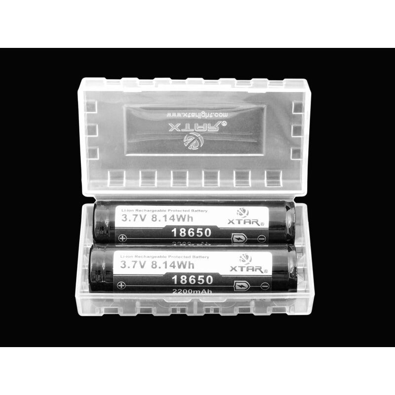 Xtar Box för 2 laddningsbara batterier 18650
