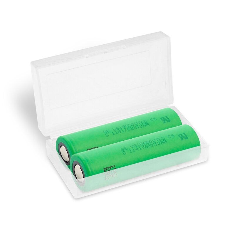 Uppladdningsbart 18650 Li-ion 2600 mAh batteri Sony / Murata US18650VTC5, 2-pack med box