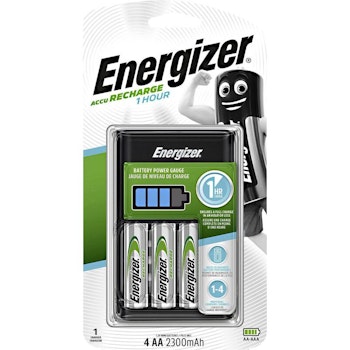 Batteriladdare Energizer Ni-MH 1 timme + 4 x R6/AA 2300 mAh