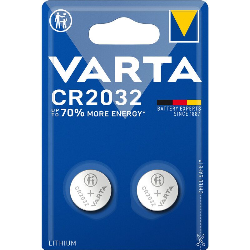 CR2032 Varta litiumbatteri 2-pack