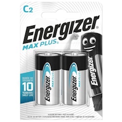 C-batterier (LR14) 2 x  Energizer Max Plus