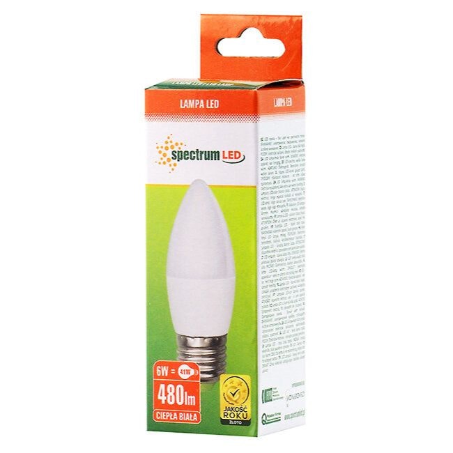 LED-lampa 6W E27 varmvit