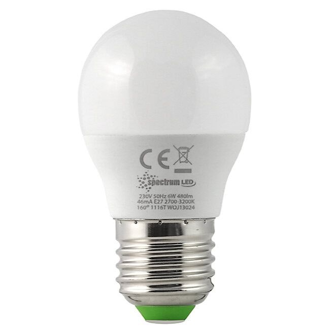 LED-lampa 6W E27 kula Spectrum varmvit