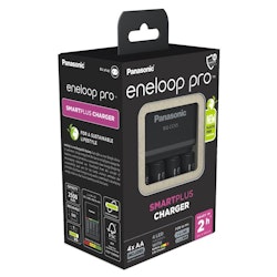 Eneloop Pro SMARTPLUS Laddare, AA/AAA, BQ-CC55 ink batterier