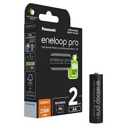 Uppladdningsbara batterier 2 x Panasonic Eneloop PRO R6 / AA 2500mAh