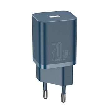 Baseus Super Si 1C snabb väggladdare USB Typ C 20 W Strömförsörjning blå