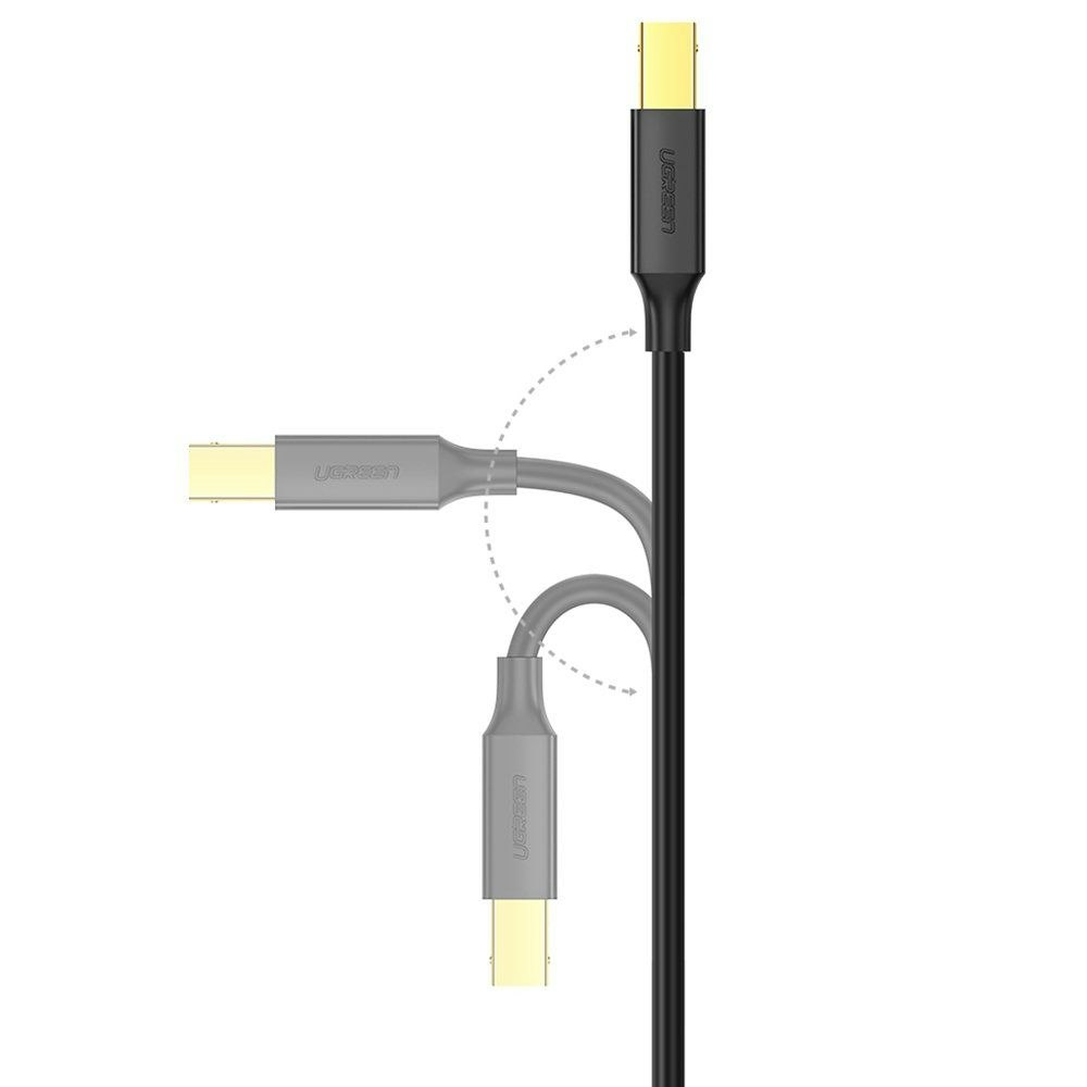 Ugreen USB Typ B skrivarkabel (hane) - USB 2.0 (hane) 480 Mbps 1 m