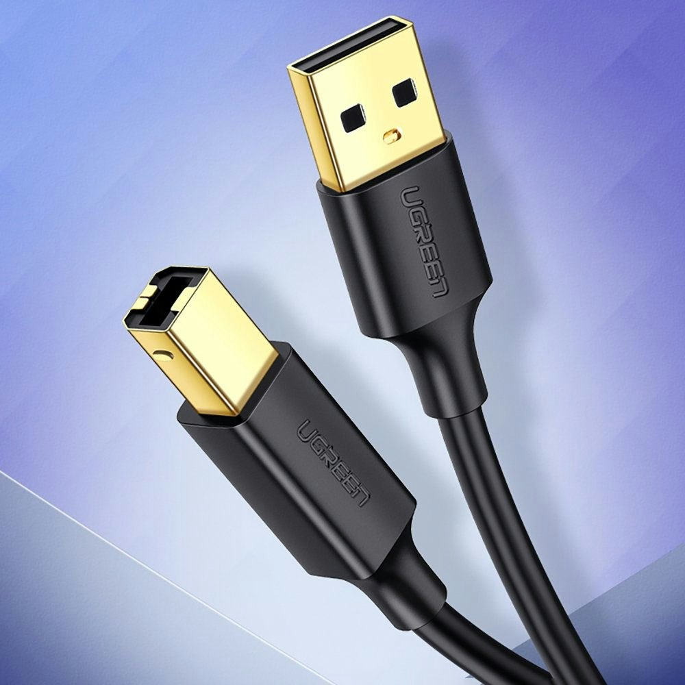 USB Typ B skrivarkabel (hane) - USB 2.0 (hane) 480 Mbps 1 m svart