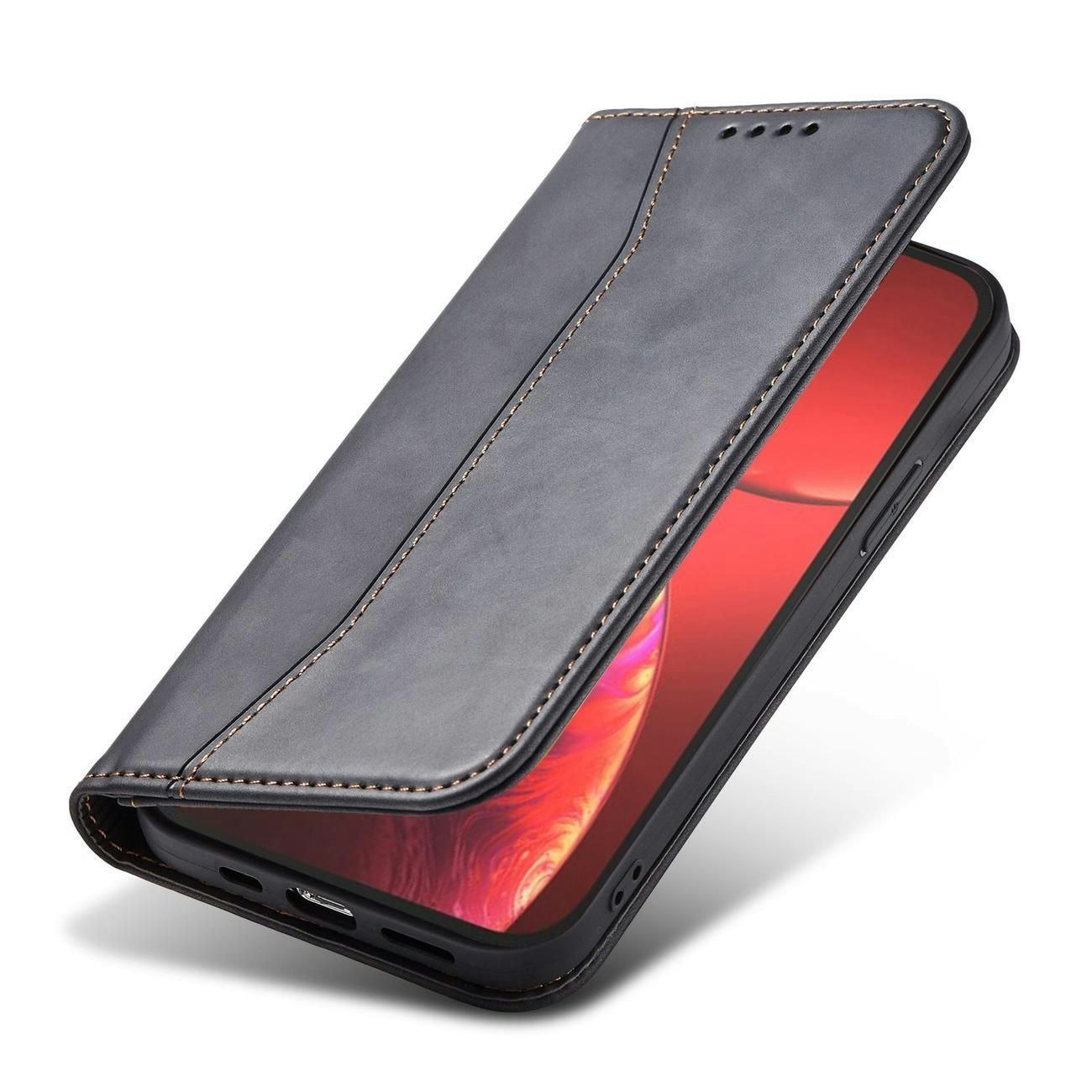 Magnet Fancy Case fodral för iPhone 14 Pro Max flip cover plånboksställ svart bild 7