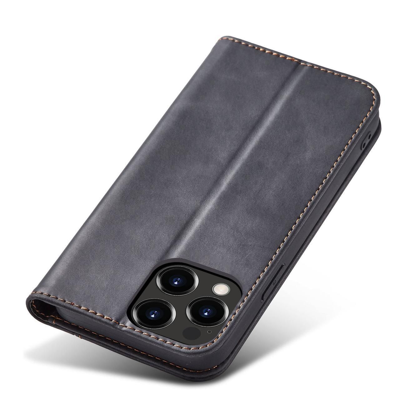 Magnet Fancy Case fodral för iPhone 14 Pro Max flip cover plånboksställ svart bild 3