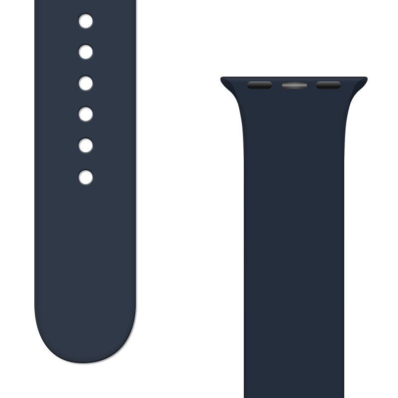 Apple Watch Silikonrem -APS Silikonarmband Ultra / 8/7/6/5/4/3/2 / SE (45/44 / 42 mm) Armband Klockband Mörkblå