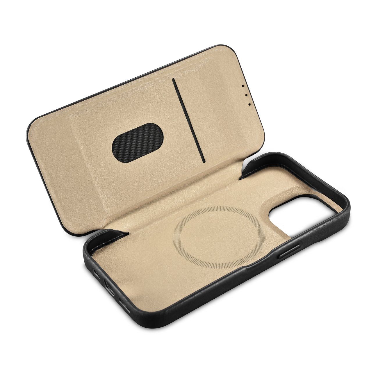 iPhone 14 Pro Max iCarer CE Oil Wax Premium Leather Folio Case Läderfodral