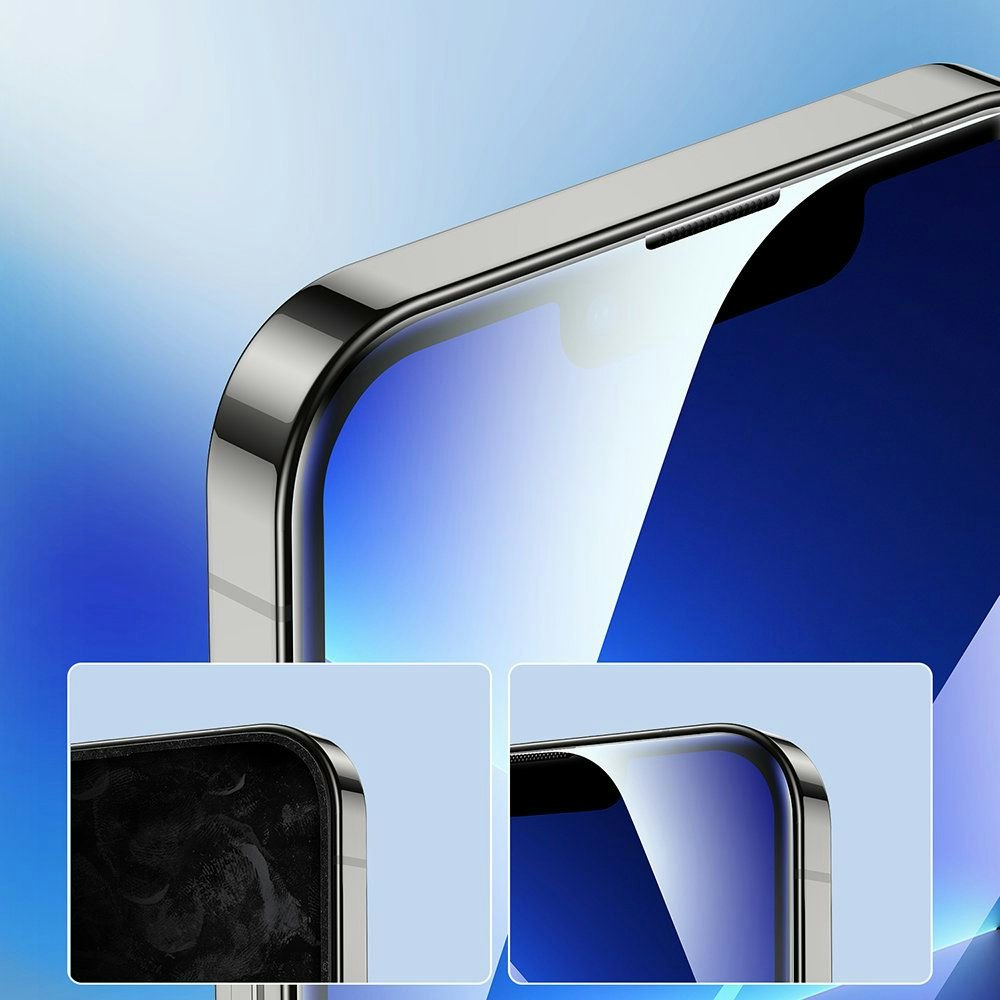 Joyroom Knight 2,5D TG härdat glas för iPhone 14 Pro Max helskärm med ram Transparent bild6
