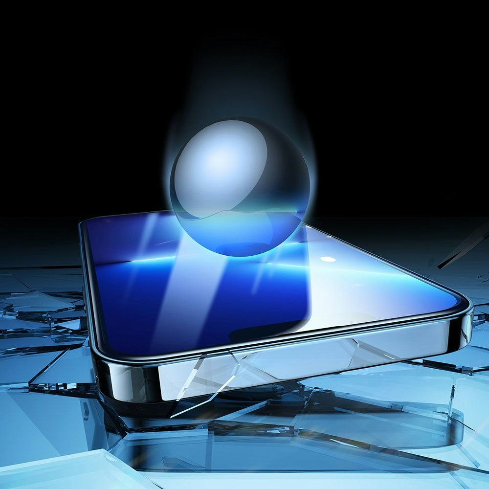 Joyroom Knight 2,5D TG härdat glas för iPhone 14 Pro Max helskärm med ram Transparent bild7