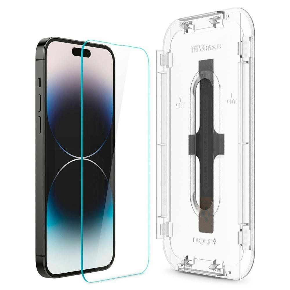 Spigen iPhone 14 Pro Max Skärmskydd GLAS.tR EZ Fit 2-pack bild3