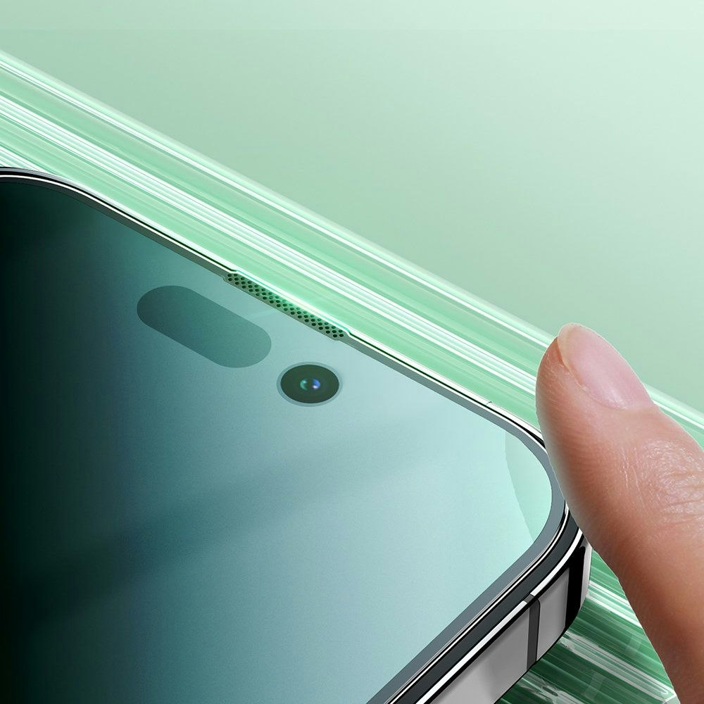 Joyroom Knight Green Glass för iPhone 14 Pro Max med helskärmsfilter mot blått ljus bild6