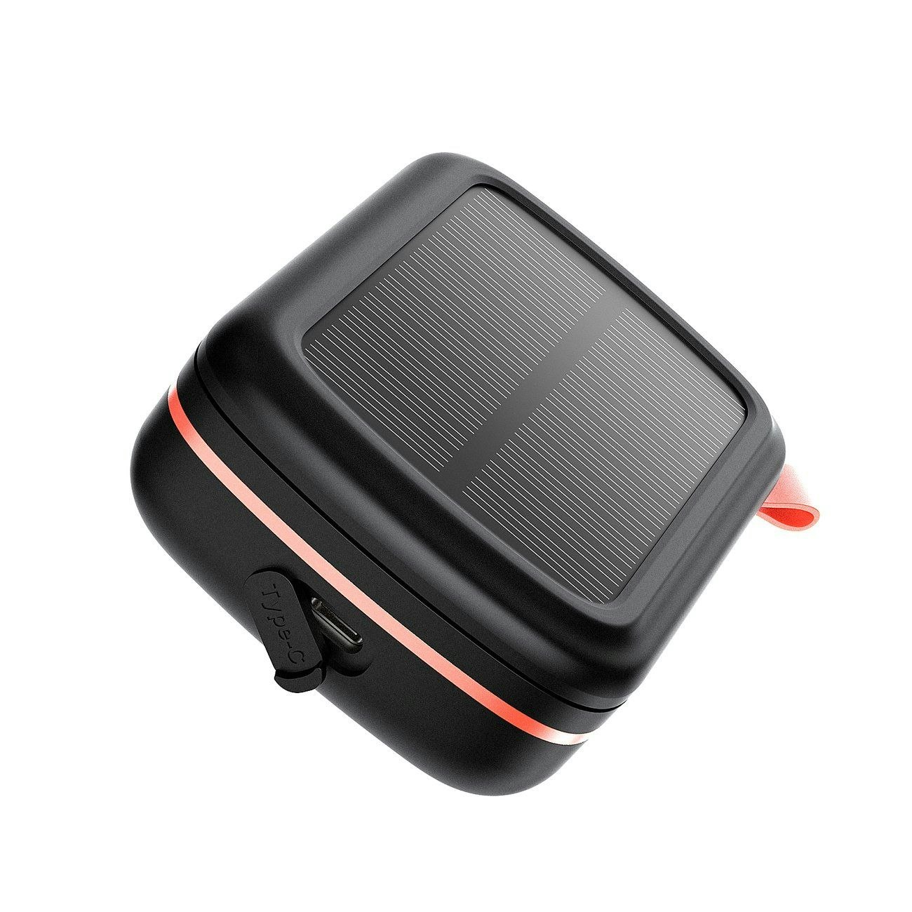 Choetech TWS trådlösa hörlurar vattentäta med solpanel och inbyggd 2500mAh powerbank svart bild 3