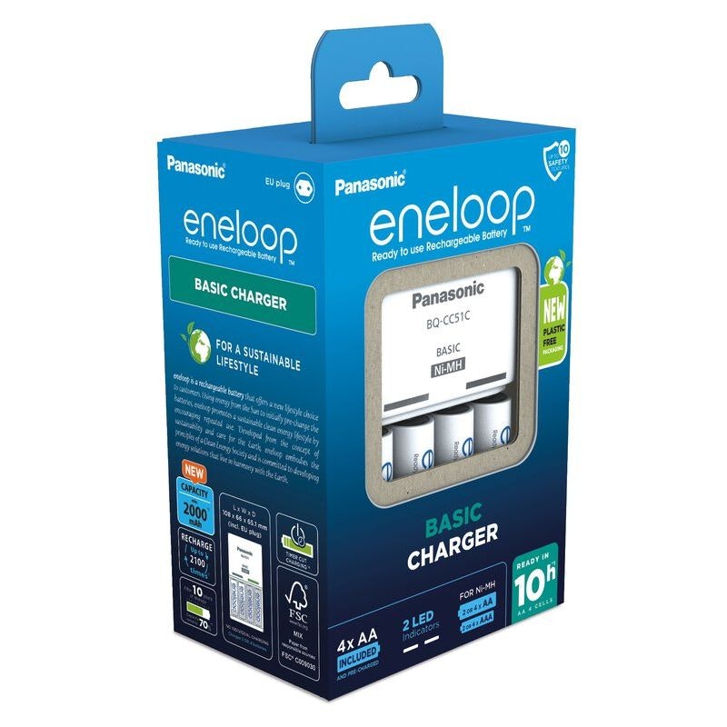 Panasonic Eneloop BQ-CC51 + 4 x R6/AA Eneloop 2000mAh