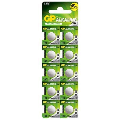 LR43 batteri GP 186 / G12 / AG12, 10-pack