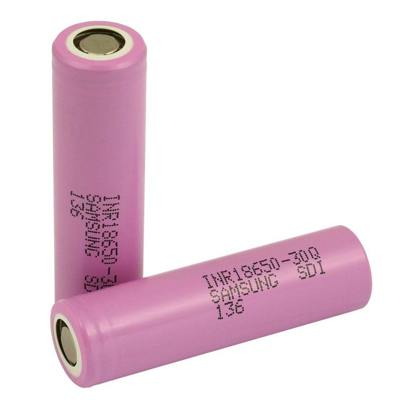 Uppladdningsbara batterier 18650 Li-ion Samsung INR18650-30Q 3000mAh. 2-pack  +box
