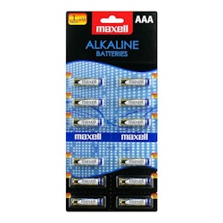 12 x Maxell Alkaline LR03 / AAA Alkaline Batteri