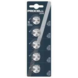 CR2016 Duracell Procell, 5-pack