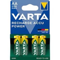 Uppladdningsbara batterier 4 x Varta Ready2use R6 AA Ni-MH  2100 mAh