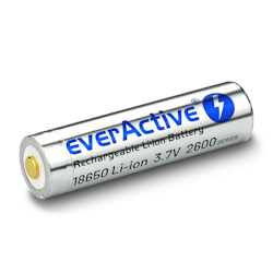 everActive 18650 3,7V Li-ion 2600mAh mikro-USB-batteri med BOX-skydd