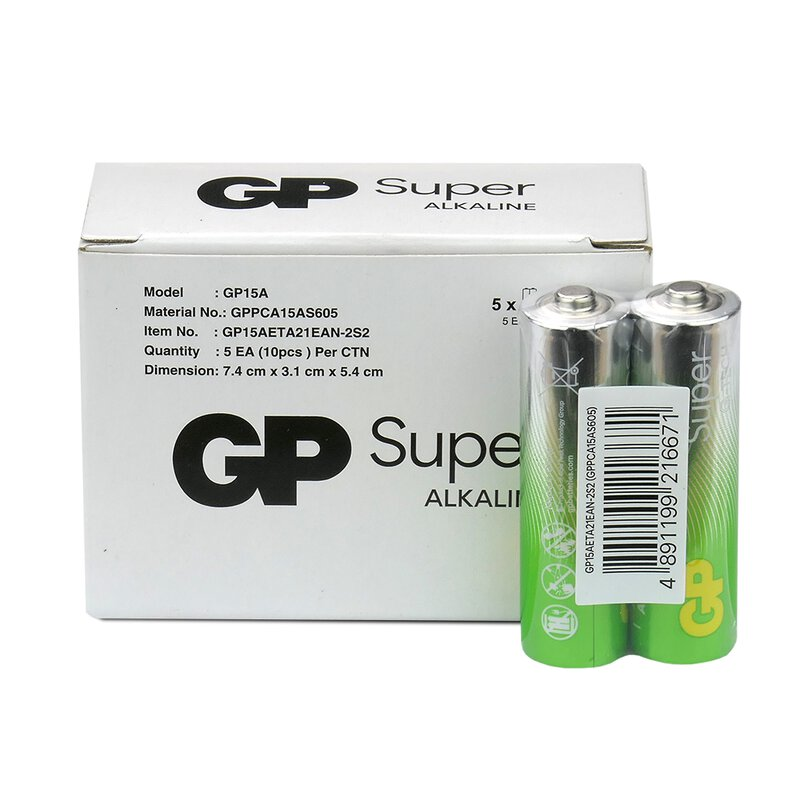 10 x GP Super Alkaline G-TECH LR6 / AA batterier