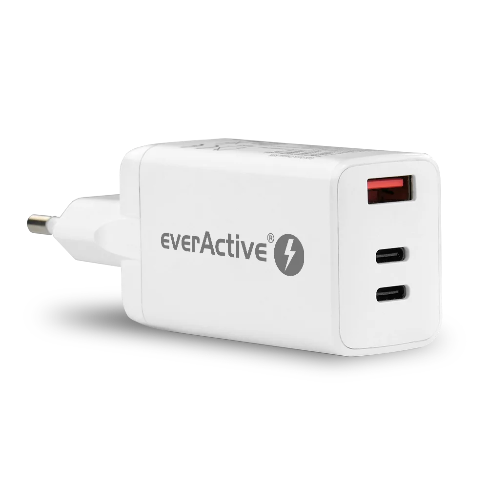 Väggladdare med USB QC4+ och 2x USB-C PD PPS-port