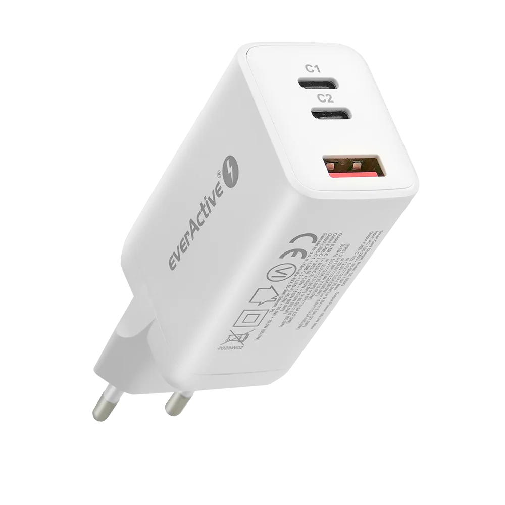 Väggladdare med USB QC4+ och 2x USB-C PD PPS-port