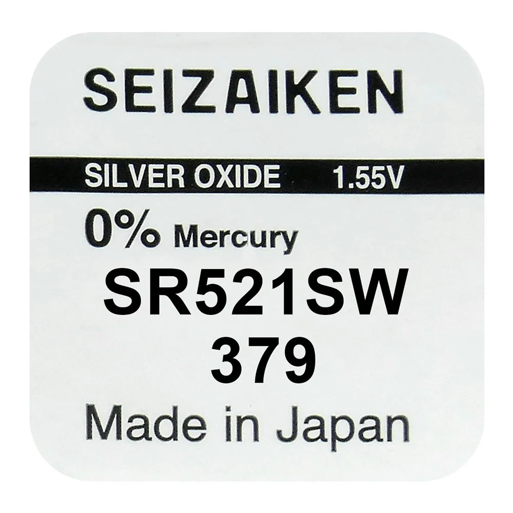 Klockbatteri Seizaiken / SEIKO 379 / SR521SW / SR63