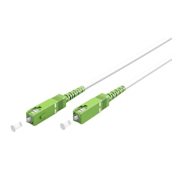 Fiberoptisk kabel Singlemode (OS2) SC-APC Vit, 0,5 m (Simplex)