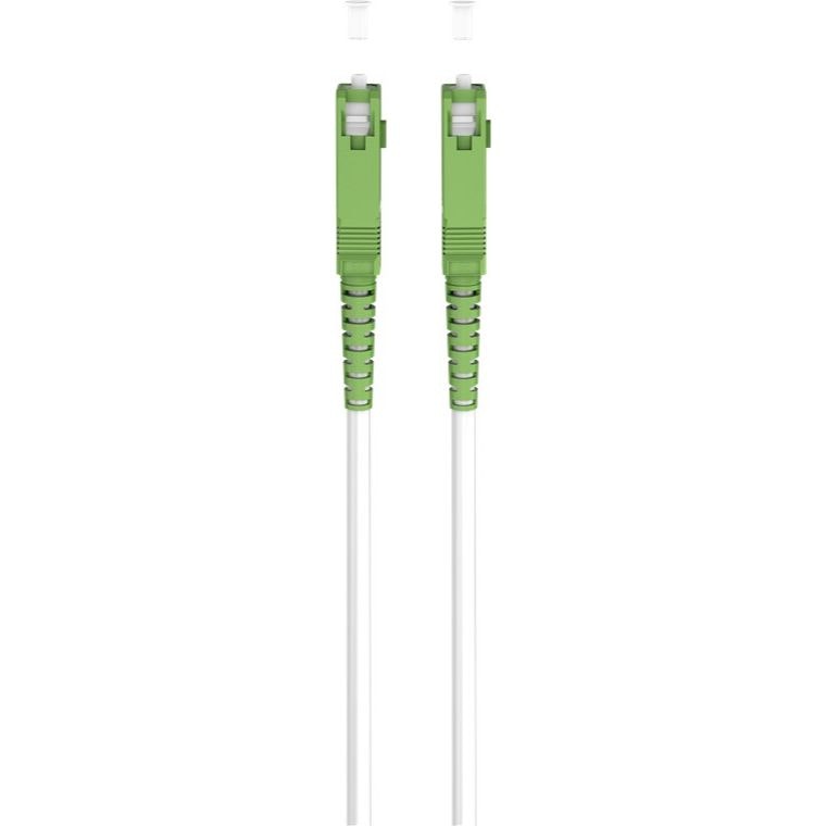 Fiberoptisk kabel Singlemode (OS2) SC-APC Vit, 25 m (Simplex)