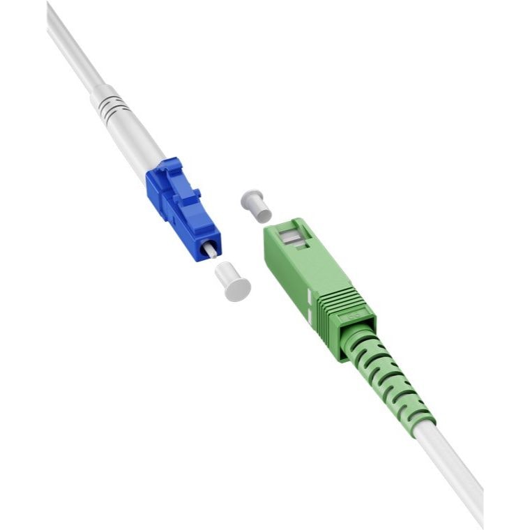 Fiberoptisk Kabel Singlemode (OS2) SC-APC > LC-UPC Vit, 25 m (Simplex)