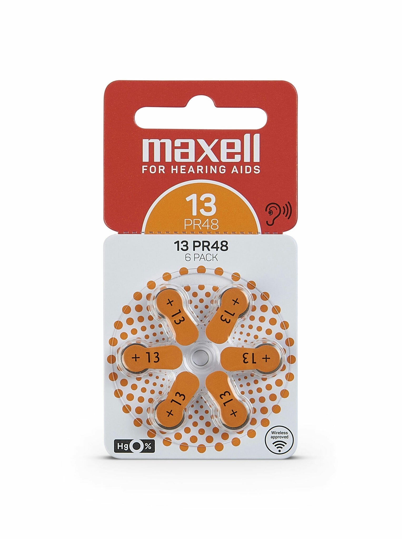 Hörapparatsbatteri Maxell 13, PR48