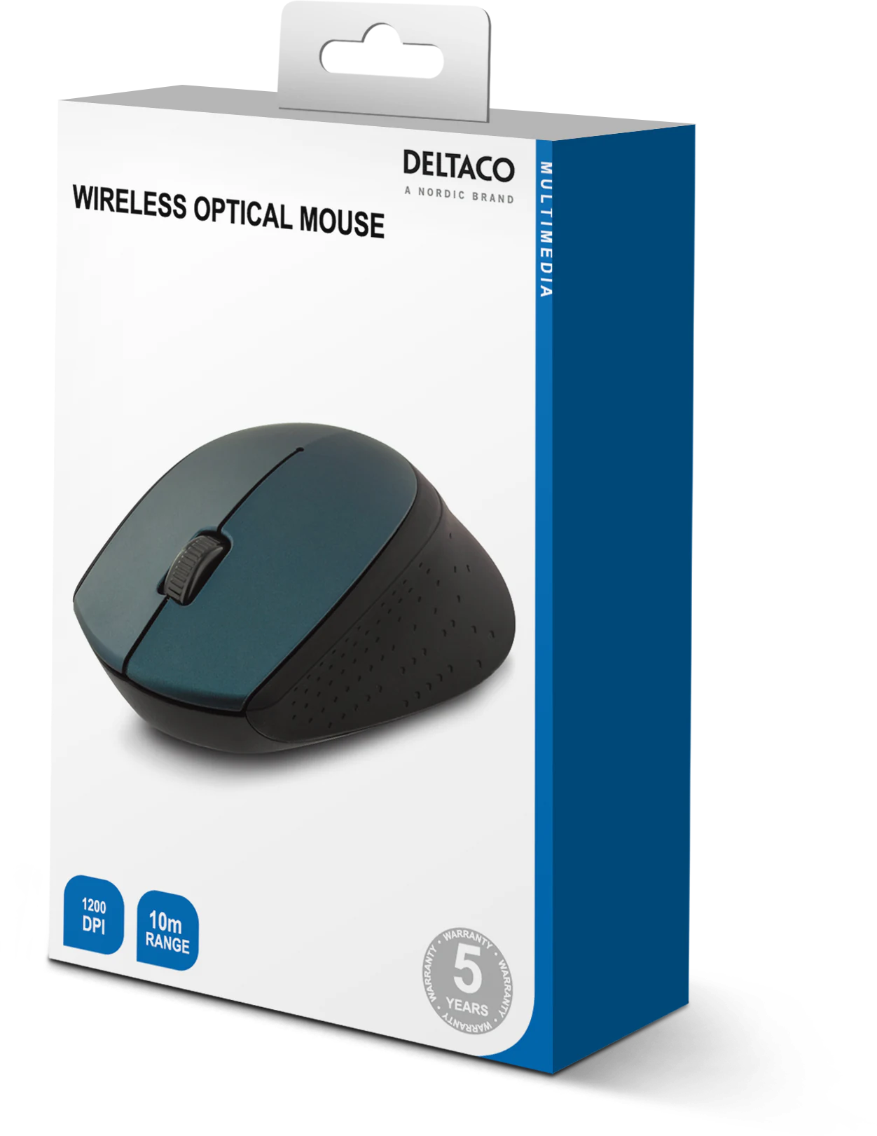 DELTACO Trådlös Mus 2.4GHz Grön – 1200 DPI & Nano-mottagare
