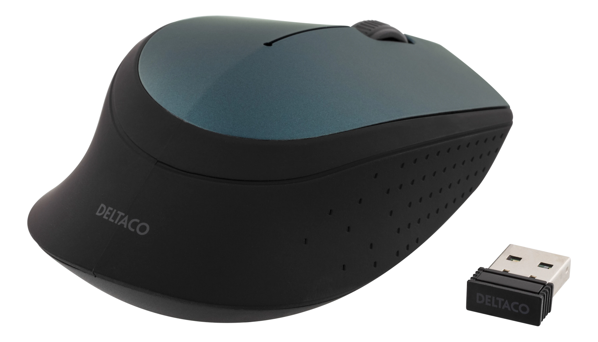 DELTACO Trådlös Mus 2.4GHz Grön – 1200 DPI & Nano-mottagare