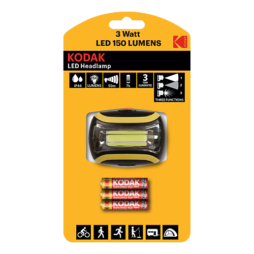 Kodak LED Pannlampa 150lm – Med tre ljuslägen