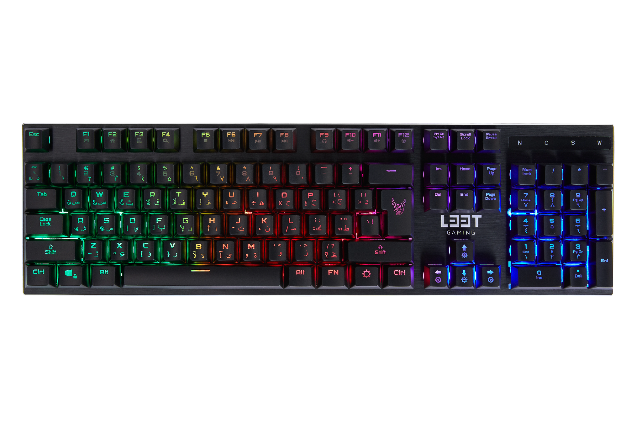 L33T-Gaming OSEBERG Arabiskt Speltangentbord – Semi-mekaniskt med LED