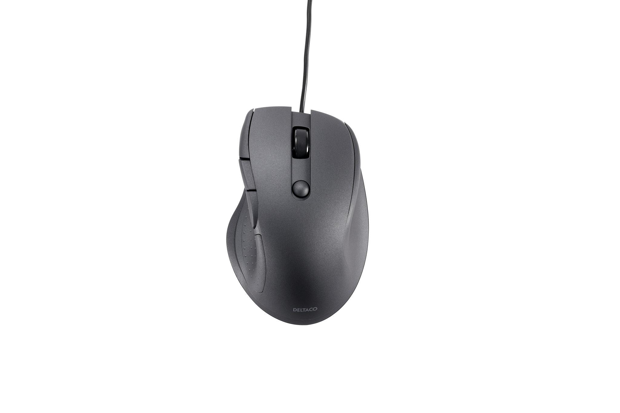 DELTACO MS-807 Tyst Kontorsmus – 5 knappar, 600–1600 DPI, USB