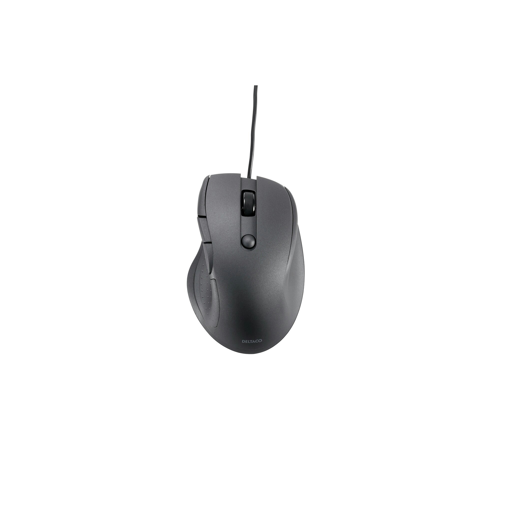 DELTACO MS-807 Tyst Kontorsmus – 5 knappar, 600–1600 DPI, USB