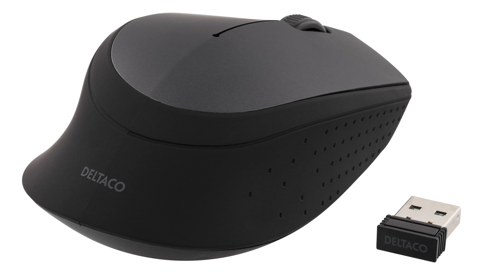 DELTACO MS-460 Trådlös Optisk Mus – 2.4 GHz, 1200 DPI, Grå